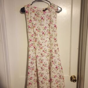 Floral Kids Dress - Pink and White